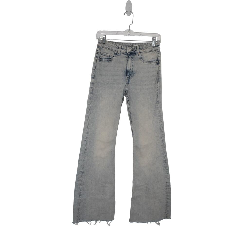 H&M Divided Acid Wash Blue Flare Jeans Size 4